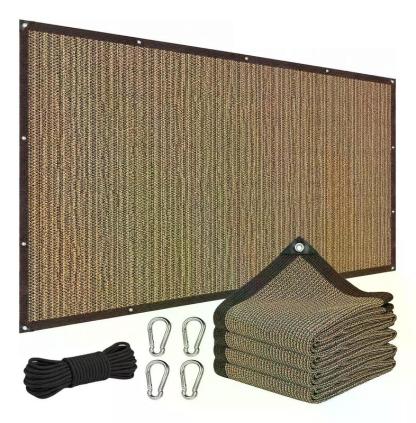 Malla Sombra Para Jardin 6x4 Metros Con Cuerda De 10 Metros + 4 Hebilla, 95 % De Bloqueo De La Luz Protección Uv Antiviento Y Impermeable Apto Para Uso En Exteriores, Patios Y Cocheras Beige