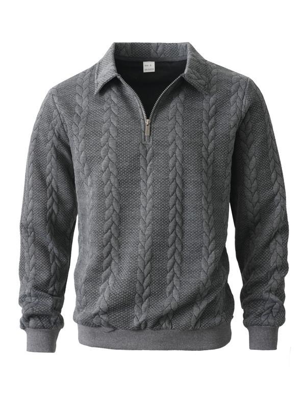 Sudadera tipo polo de punto de manga larga para hombre — Paquete de 3