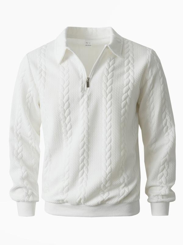Sudadera tipo polo de punto de manga larga para hombre — Paquete de 3