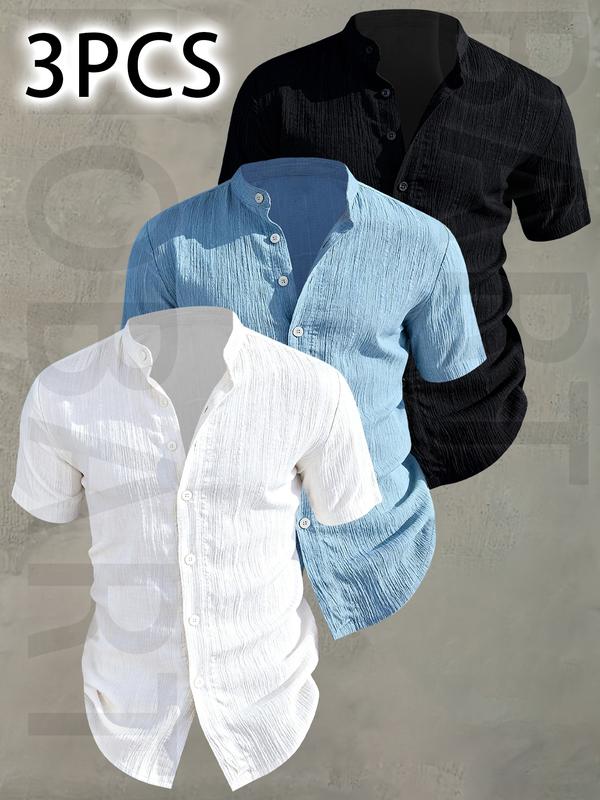 Paquete de 3 Camisas de Manga Corta para Hombre