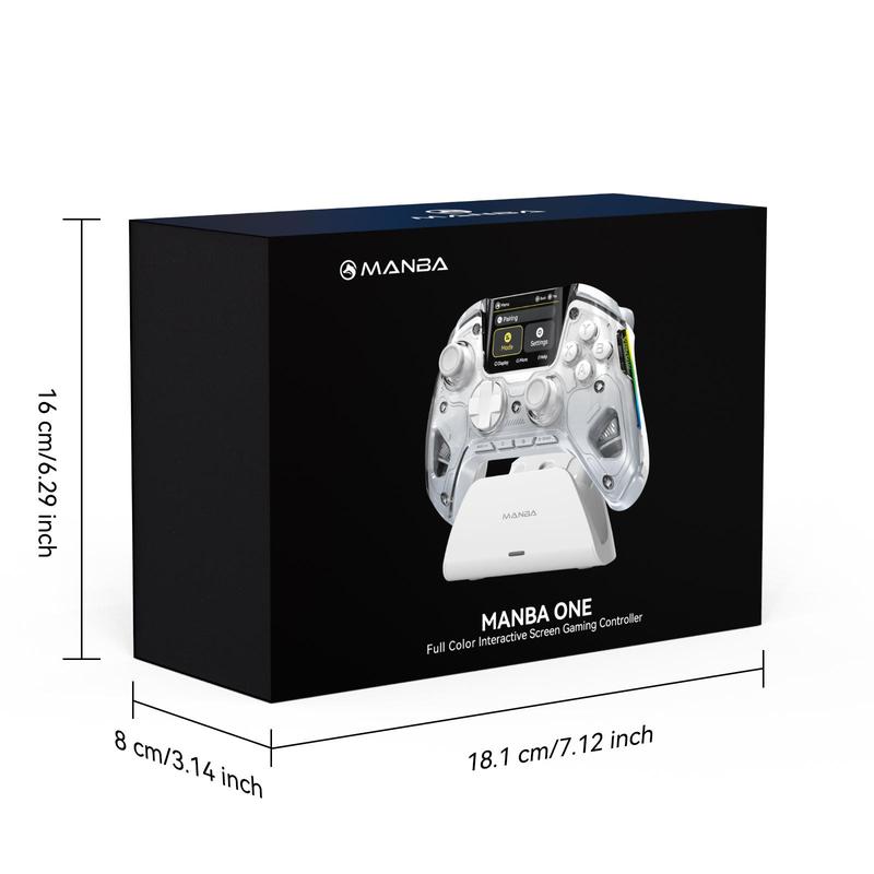 FIEHDUW NO DRIFT ManbaOne Interactive Screen Gaming Controller for PC/Switch/iOS/Android/Steam Deck, Hall Effect Stick & Trigger(Not Compatible with Xbox, PS5)