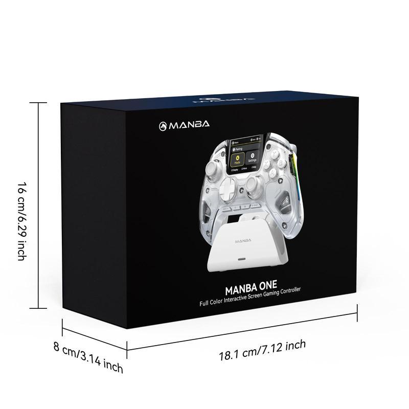 FIEHDUW NO DRIFT ManbaOne Interactive Screen Gaming Controller for PC/Switch/iOS/Android/Steam Deck, Hall Effect Stick & Trigger(Not Compatible with Xbox, PS5)