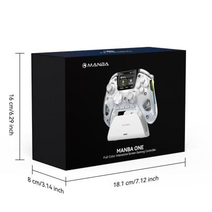 FIEHDUW NO DRIFT ManbaOne Interactive Screen Gaming Controller for PC/Switch/iOS/Android/Steam Deck, Hall Effect Stick & Trigger(Not Compatible with Xbox, PS5)