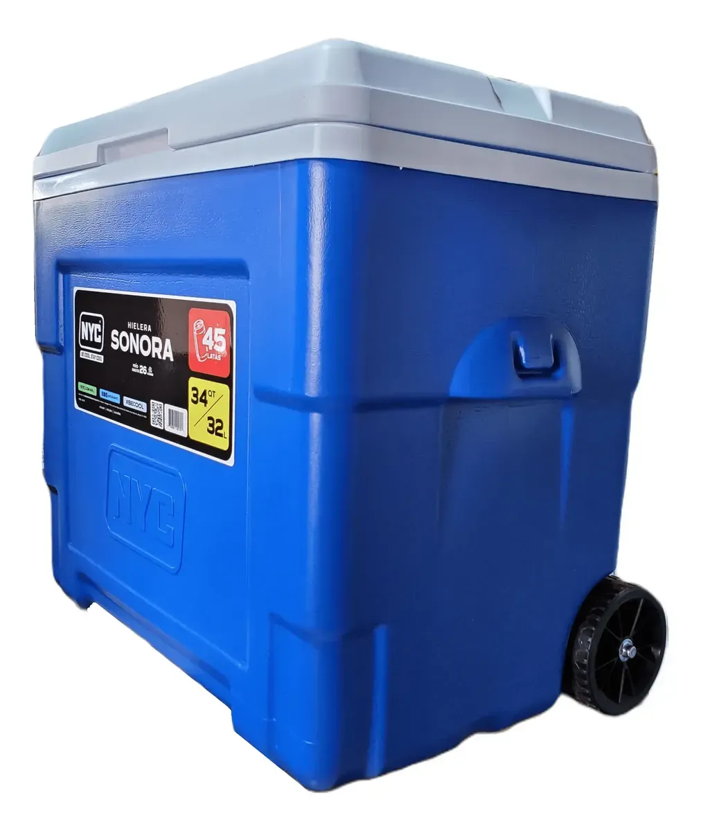 Hielera Con Ruedas 45 Latas 32 L Nyc De 34qt Sonora