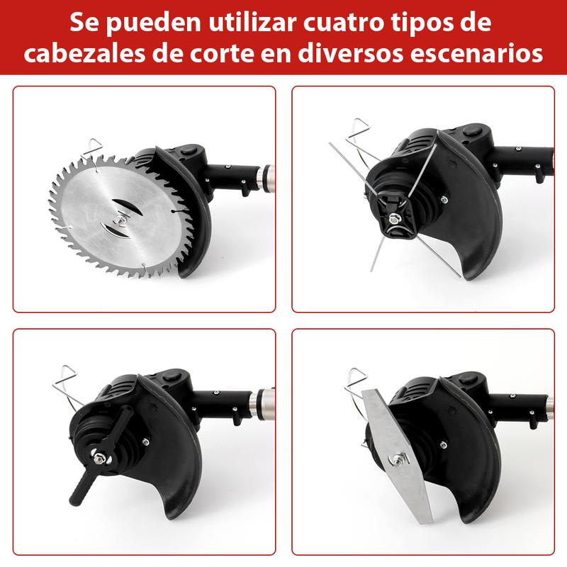 Desbrozadora Inalámbrica 21V – Dile Adiós a la Maleza en tu Jardín – Corta Césped, Hierba y Ramas – 2 Baterías de 3000mAh – 45 min de Autonomía – Ajustable 94-130cm – Cabezal 90° + Mango 360° – Regalo Perfecto para Papá o Jardineros – Verde o Negro