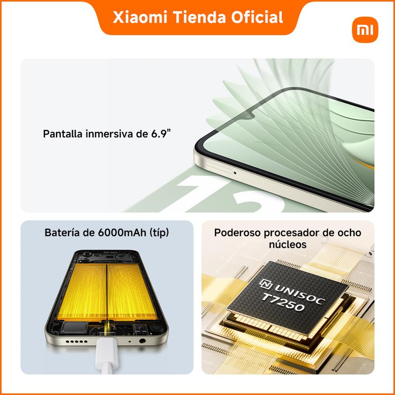 POCO C81 Pro con Redmi Buds 6 Play GRATIS | Pantalla inmersiva de 6.9" | Batería de 6000mAh (típ) | Poderoso procesador de ocho núcleos | Diseño delgado y sofisticado | Cámara dual de 13MP con AI