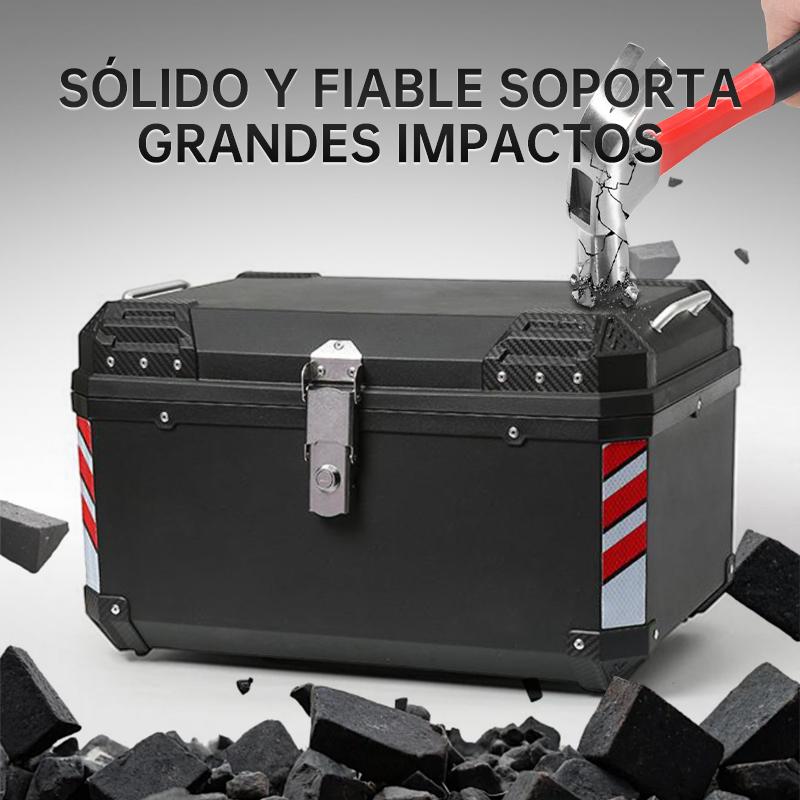 65L Caja para Moto Top Case Impermeable para 2 Cascos