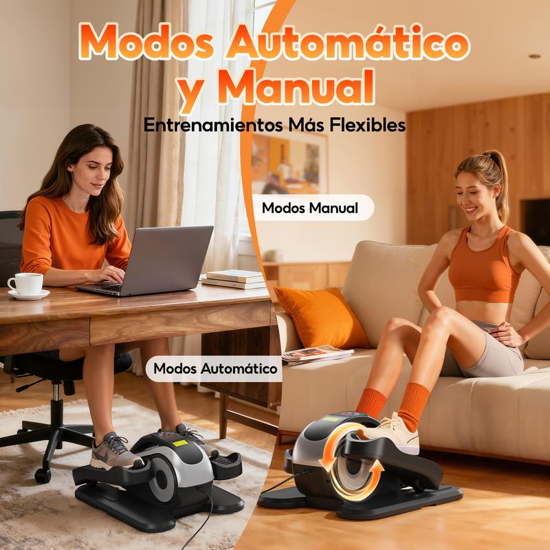Soarfly Elíptica de Escritorio para Casa  Mini Bicicleta Elíptica Eléctrica Control Remoto Pantalla Alfombra Antideslizante 12 Velocidades Silenciador y Portátil