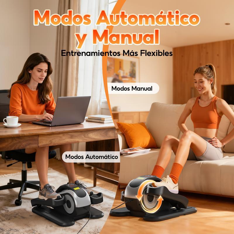 Soarfly Elíptica de Escritorio para Casa  Mini Bicicleta Elíptica Eléctrica Control Remoto Pantalla Alfombra Antideslizante 12 Velocidades Silenciador y Portátil