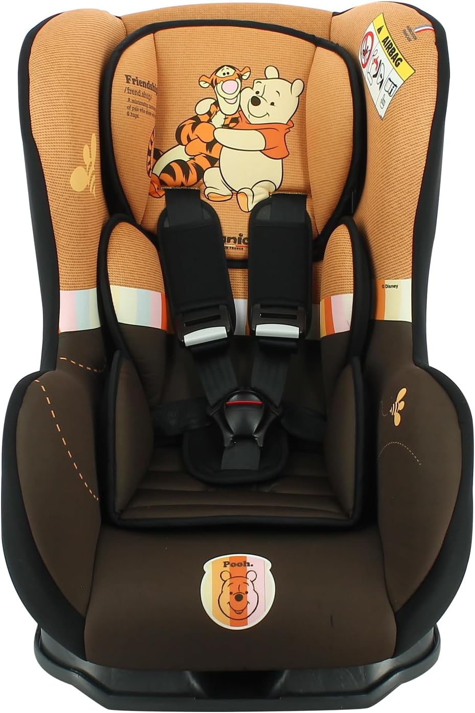 Disney - COSMO Autoasiento Grupo 0/1/2 (0-25Kg) - Made in France - Respaldo de carretera 0-10Kg - Inclinable -