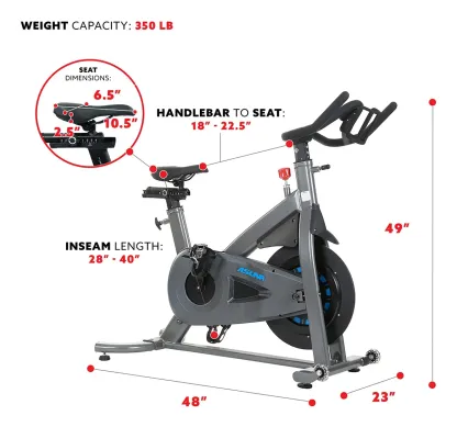 Asuna 5150 Magnetic Turbo Commercial Indoor Bicicleta De Plateado