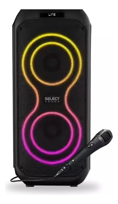 [Copy]Bocina Bafle Bluetooth Select Sound 2x8 Modelo Flex Subwoofer Radio Fm Tws Potencia 30w Rms Color Negro Incluye Micrófono