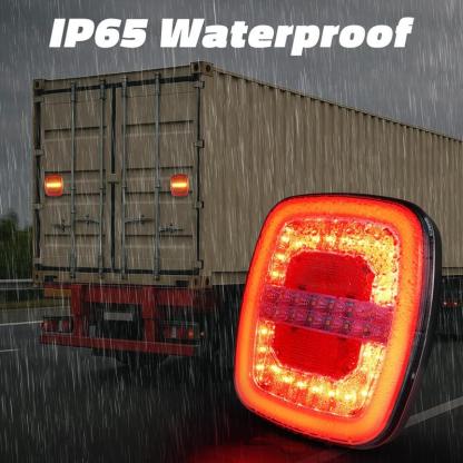 Luz magnética inalámbrica para remolque con luces de emergencia: LED de alta resistencia, recargable por USB-C, IP67 a prueba de agua, 22 LED, 5 modos, 1 año de garantía.