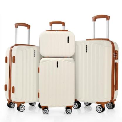 Juegos de equipaje (4 piezas) con cerraduras TSA - maleta para viaje, equipaje rígido, cerradura TSA, ruedas giratorias, carcasa rígida, ligero