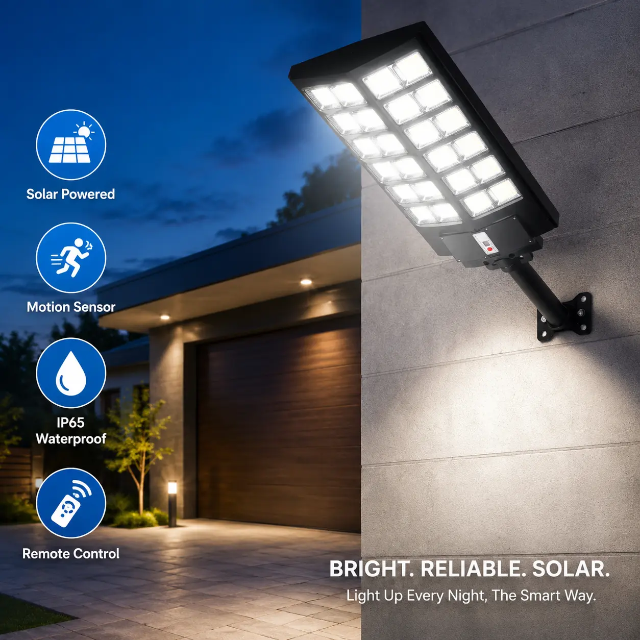 Kepeak Solar Street Light – 10W Outdoor Motion Sensor
