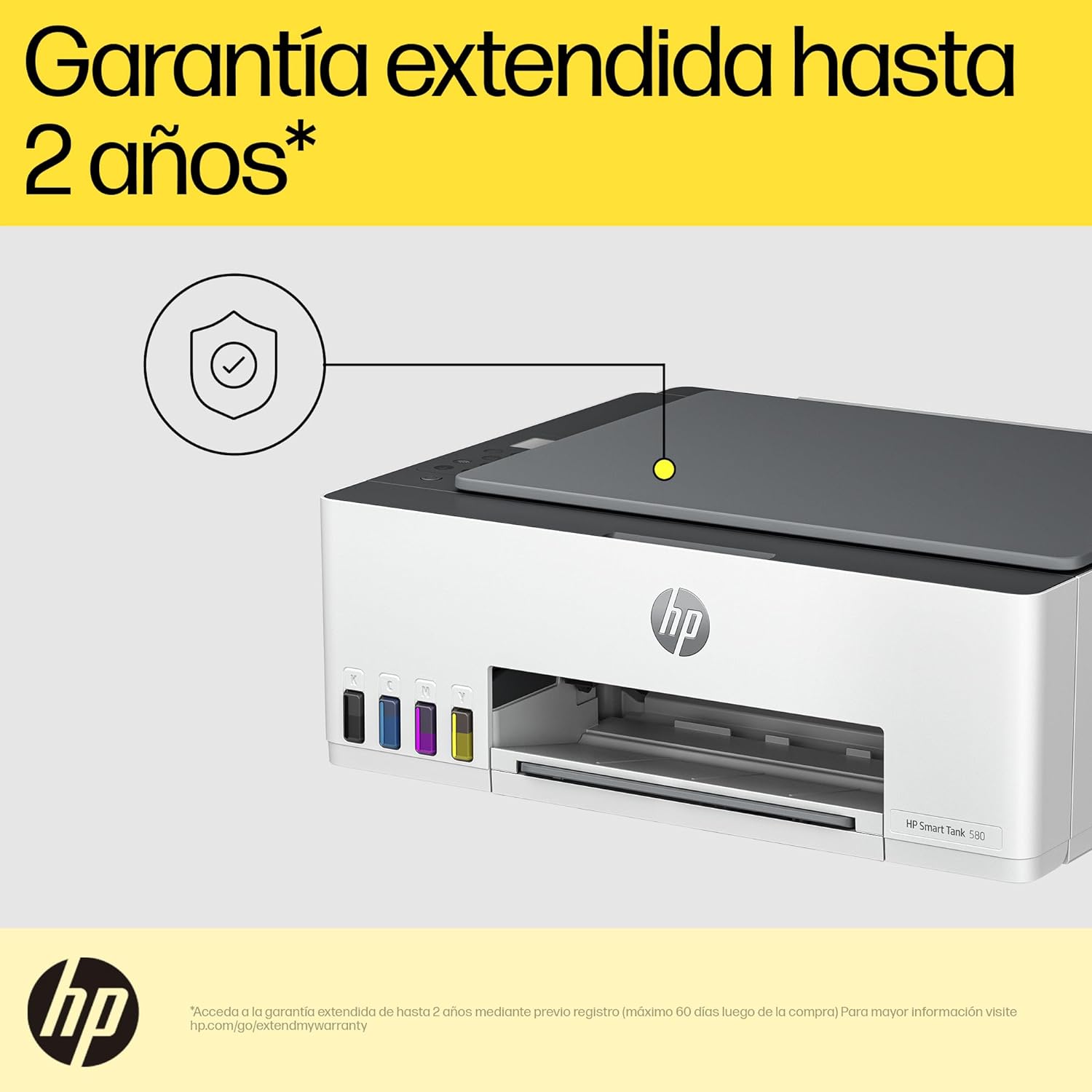 HP Impresora Multifuncional Smart Tank 580, Tinta Continua, Color, Wi-Fi, Dúplex (Doble Cara) Manual, Impresión Desde Smart App, 2 años de Garantía (1F3Y2A)