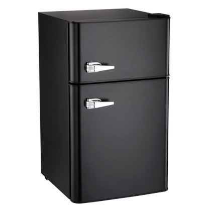 R.W.FLAME Double Door 3.2 Cu. Ft. Compact Refrigerator Mini Fridge with Freezer