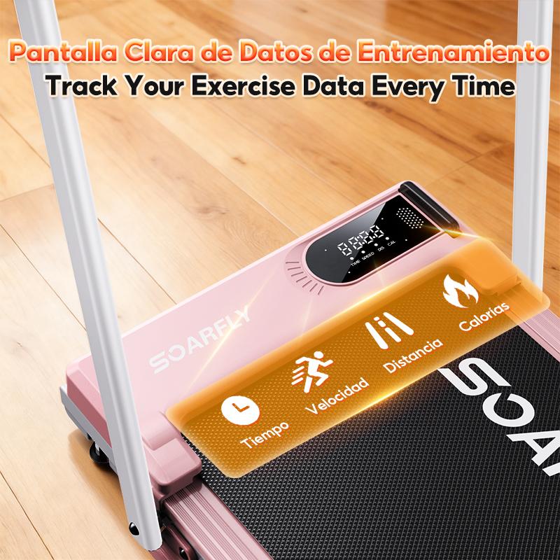 Caminadora Eléctrica con Pasamanos para Casa y Oficina, Cinta de Correr Plegable con Motor 3.5 HP y Control Remoto