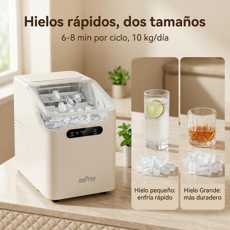 Máquina De Hielo Portátil Ewtto Con Cesta Y Pala Para Hielo fabricador de hieloID