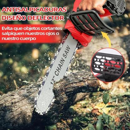 Motosierra Electrica Inalambrica Portátil 12in 1200w 3cadena