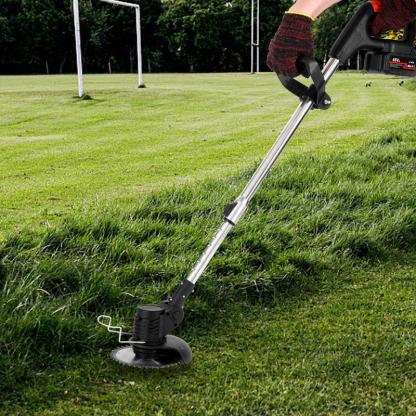 Desbrozadora Inalámbrica 21V – Dile Adiós a la Maleza en tu Jardín – Corta Césped, Hierba y Ramas – 2 Baterías de 3000mAh – 45 min de Autonomía – Ajustable 94-130cm – Cabezal 90° + Mango 360° – Regalo Perfecto para Papá o Jardineros – Verde o Negro