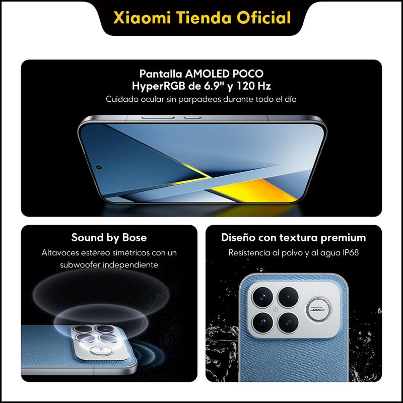Poco F8 Ultra | Batería masiva de 6500 mAh | Sound by Bose | Cámara triple de 50 MP con OIS