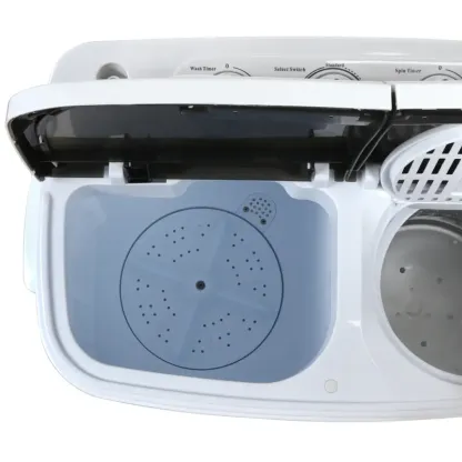 Lavadora portátil de doble tina con escurridor y secadora centrífuga Segawe - Motor silencioso, unidad con cable ligera, tamaño compacto, enchufe estándar, ideal para apartamentos, residencias estudiantiles y condominios (6 kg/4,5 kg/4 kg con un solo cubo