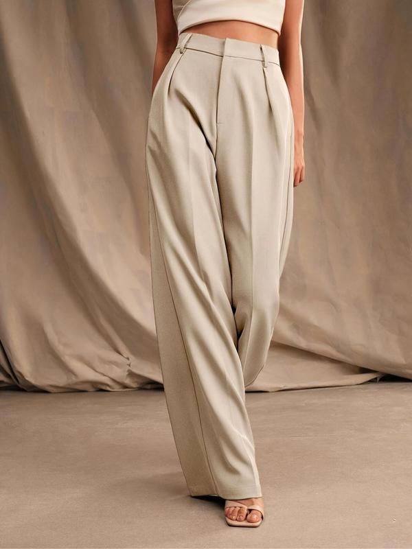 Pantalones de pierna ancha lisos para mujer (Paquete de 3)