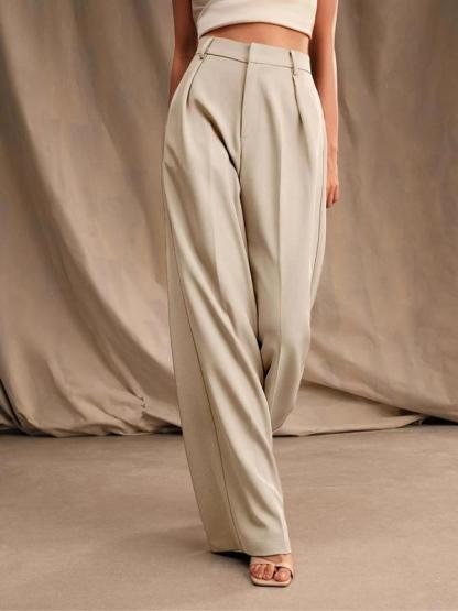 Pantalones de pierna ancha lisos para mujer (Paquete de 3)