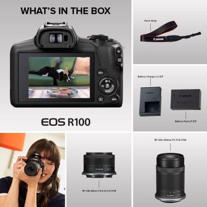 Canon Cámara Mirrorless R100 RF-S 18-45mm F4.5-6.3 IS STM