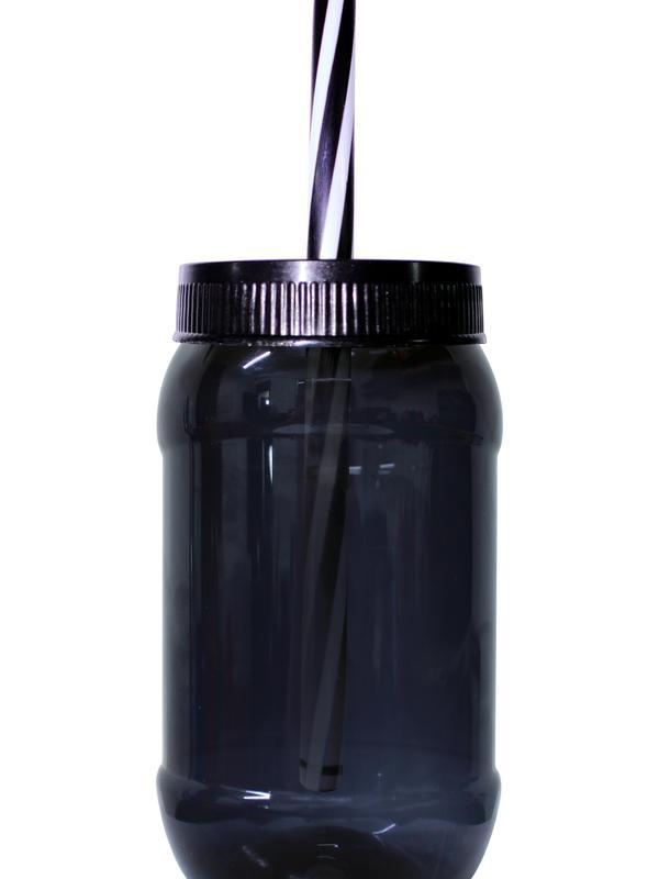 Cilindro Jar Reusable Termo Neón Popote 40 Piezas 500ml