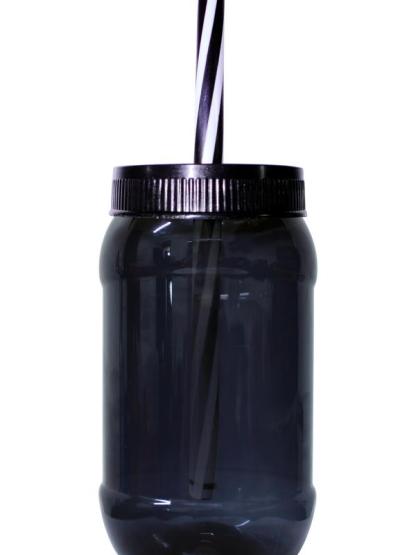 Cilindro Jar Reusable Termo Neón Popote 40 Piezas 500ml