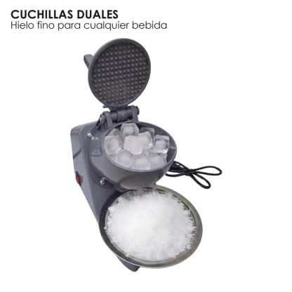 Maquina Trituradora De Hielo Para Raspados Eléctrica Tritura 50 Kilos De Hielo Acero Inoxidable y plástico Triturador Hielo Con Boul Hielo Frappes Raspados de Hielo Acero inoxidable y plástico resistente