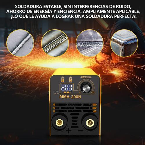 Soldadora Inverter Portátil MMA 110V, Tecnología IGBT, Pantalla Digital LED, Ligera, Función Antiadherente, Incluye Guantes, Ideal para Bricolaje y Reparación