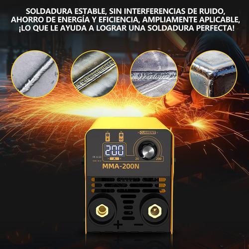 Soldadora Inverter Portátil MMA 110V, Tecnología IGBT, Pantalla Digital LED, Ligera, Función Antiadherente, Incluye Guantes, Ideal para Bricolaje y Reparación