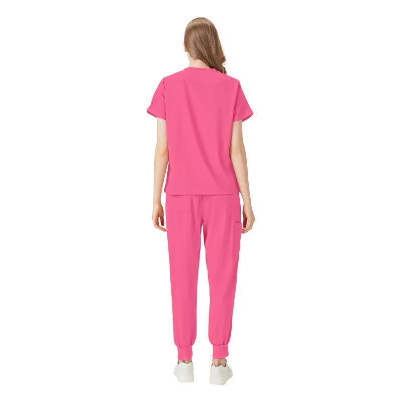 Conjunto de uniforme médico estilo jogger JELRISOFIT (Paquete de 3 piezas)