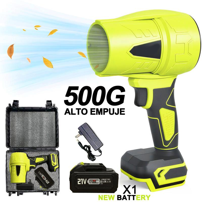 Soplador Inalámbrico Turbo Jet | Ventilador Turbo de Alta Potencia | Soplador de Nieve de Mano | Motor de Cobre Puro | Para Autos, Hogar, Jardín, Parrilladas y Eliminación de Hojas y Polvo