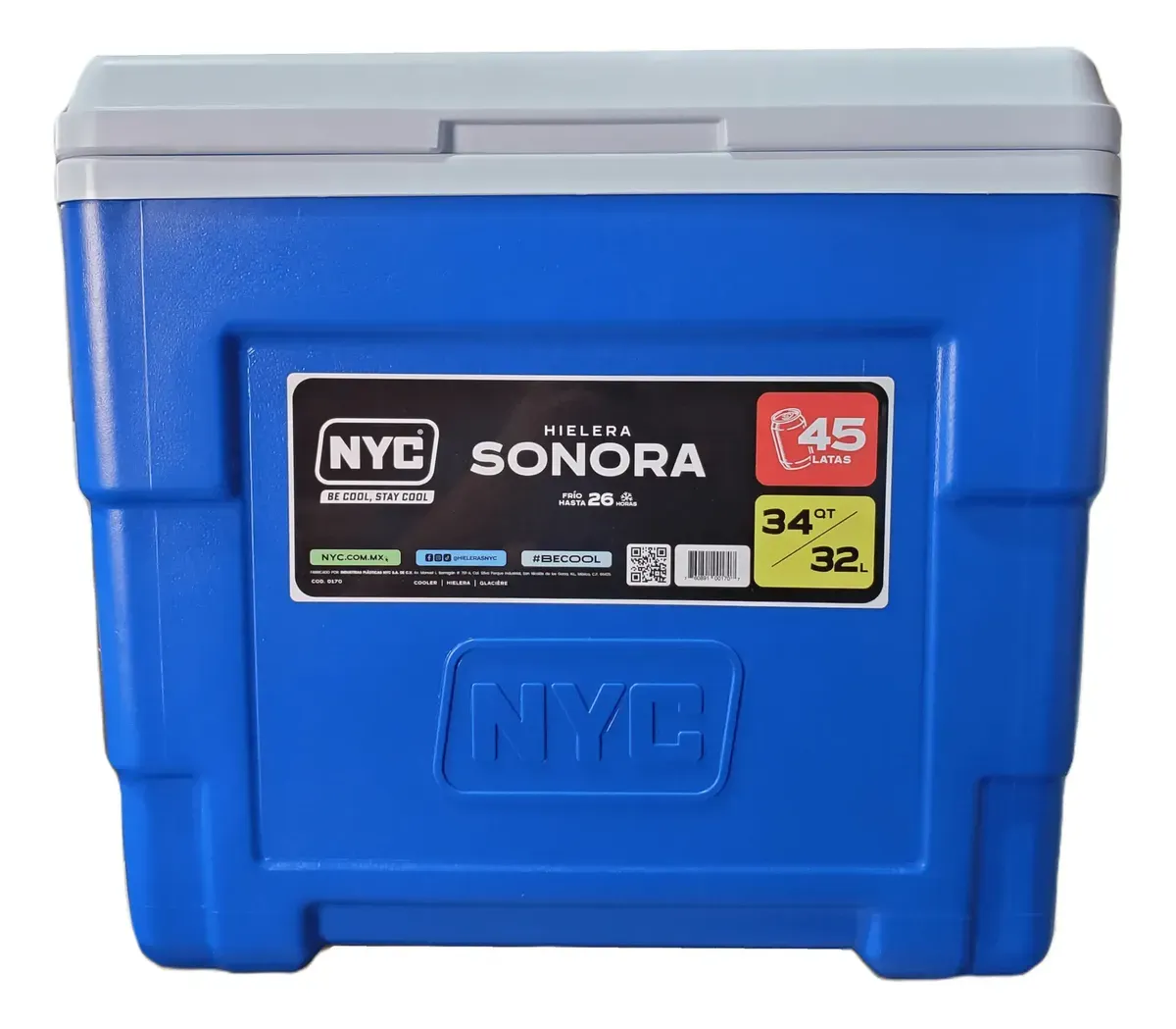 Hielera Con Ruedas 45 Latas 32 L Nyc De 34qt Sonora