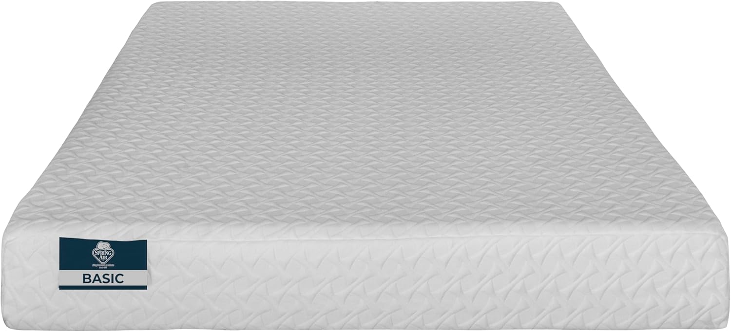 Spring Air Colchón Dreams In A Box Basic | Espuma De Memory Foam | Confort Suave | Colchón En Caja Hipoalergénico y Transpirable | 25cm Altura (Individual)