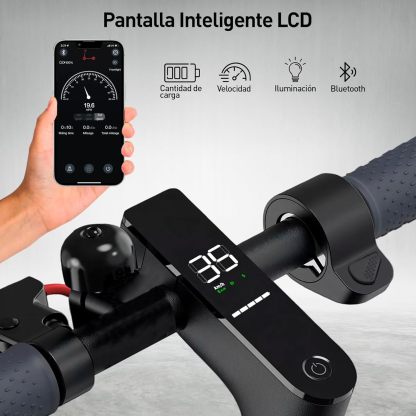 Bluelander Scooter E9 MAX Eléctrico Plegable para Adultos, Velocidad 35 km/h, Autonomía 40-45 km, Motor Sin Escobillas 960W, Scooter Adulto, Control por App Bluetooth, Scooter