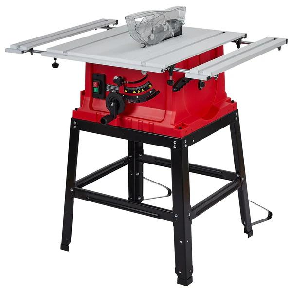 Sierra de mesa portátil de 8 pulgadas con velocidad de corte de 3576 RPM, disco de 24 dientes y sistema eficiente de recolección de polvo para cortes ajustables; ideal para proyectos de carpintería DIY y mejoras del hogar.