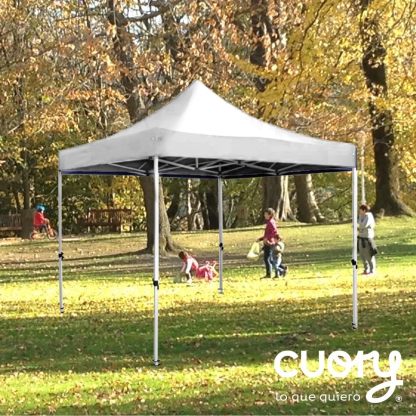 CUORY Carpa Toldo 3x3 Reforzado Plegable Impermeable | Facil Armado Y Transporte Jardín Casa Exterior Uso Rudo Acero Lona | Blanco-Juego combinado de destornilladores