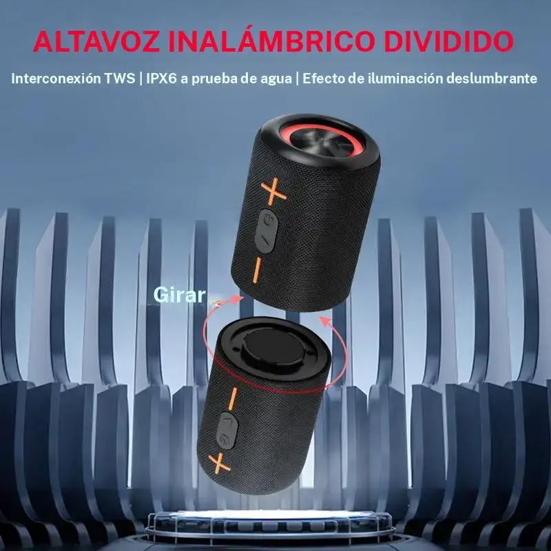 Altavoz Bluetooth EOWULFROST, sistema de sonido inalámbrico 2 en 1, alta potencia de 20 W, 24 horas de autonomía, ideal para uso en interiores y exteriores.