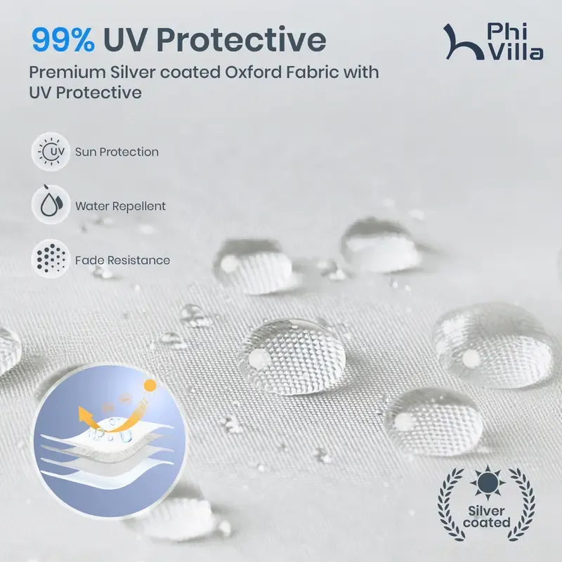 [Impermeable y resistente a los rayos UV] Carpa plegable PHIVILLA de 3,6x3,6 m, carpa portátil instantánea para exteriores, cenador para exteriores con cierre de un solo botón y bolsa con ruedas.