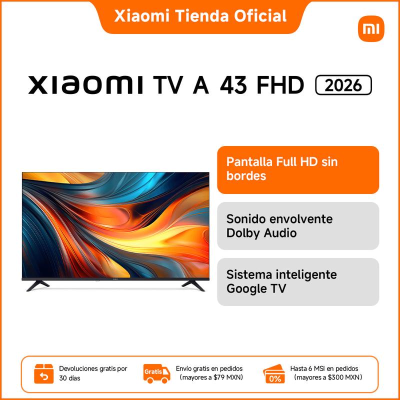 TV A 43 2026 | Google TV | Diseño Elegante con Bisel Ultrafino | Dolby Audio DTS:X + DTS Virtual:X1 | Voice Control