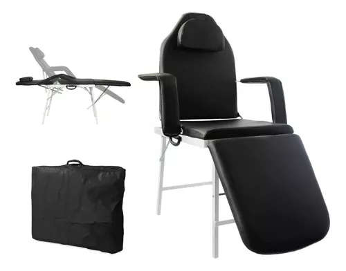 Silla Faciales Cama Camilla Sillon Spa Masaje Color Negro Urban Design AT17369