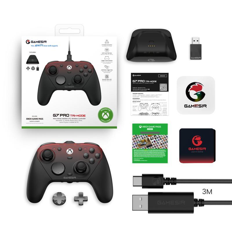Controlador GameSir G7 Pro de gama alta – con cable para Xbox, inalámbrico para PC y dispositivos móviles