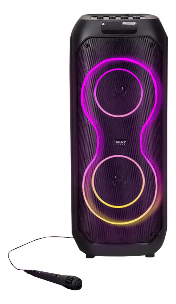 [Copy]Bocina Bafle Bluetooth Select Sound 2x8 Modelo Flex Subwoofer Radio Fm Tws Potencia 30w Rms Color Negro Incluye Micrófono