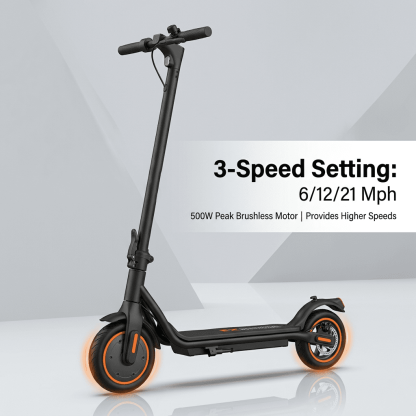 Patinete eléctrico para adultos, autonomía de 30 km, velocidad máxima de 34 km/h, patinete eléctrico urbano con control de crucero, sistema de frenado dual, patinete eléctrico de 500 W para adultos y adolescentes.