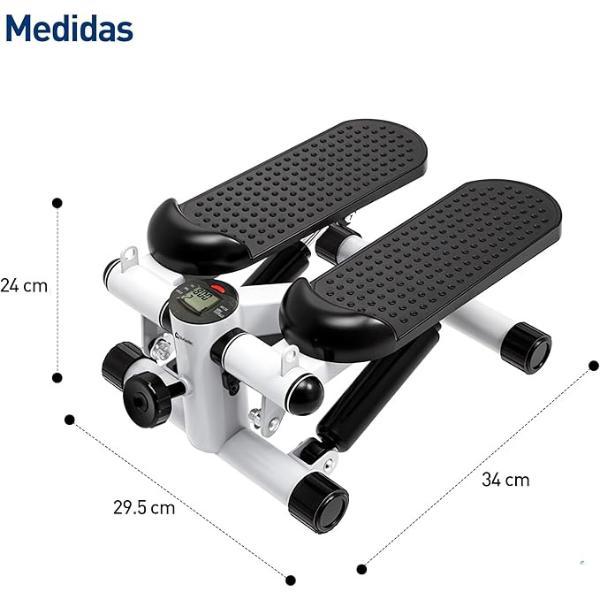 Bluelander Mini Escaladora Fitness con Monitor LCD y Bandas de Resistencia Removibles para Ejercicio en Casa